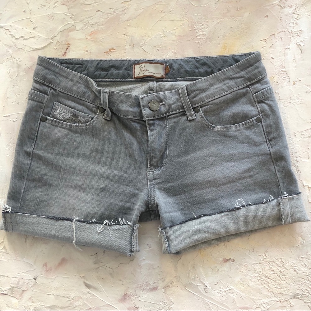 PAIGE premium denim LOWCUT shorts grey
